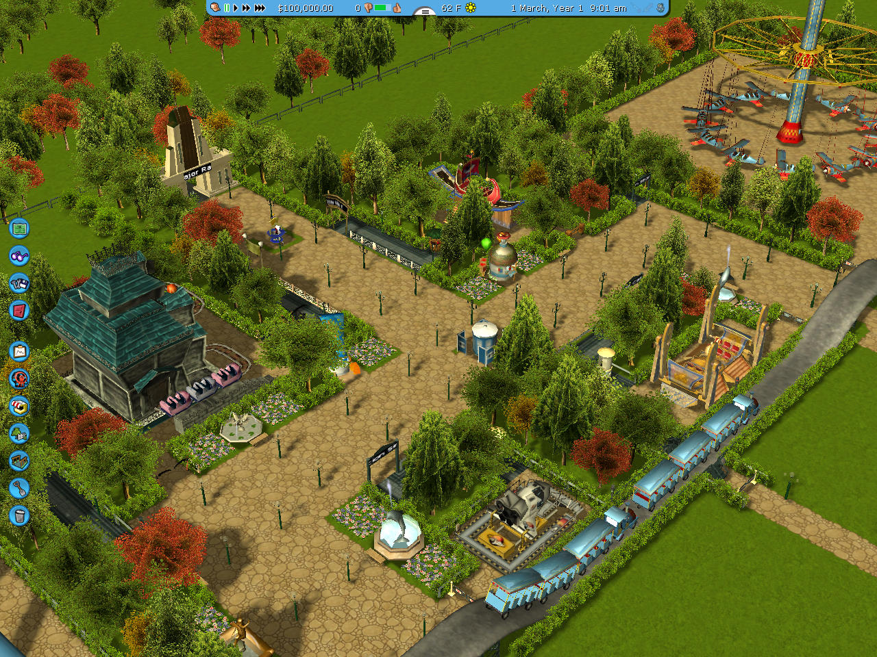 It took me years to create but I've finally finished my perfect Rollercoaster  Tycoon 2 park (download link inside) : r/rollercoasters