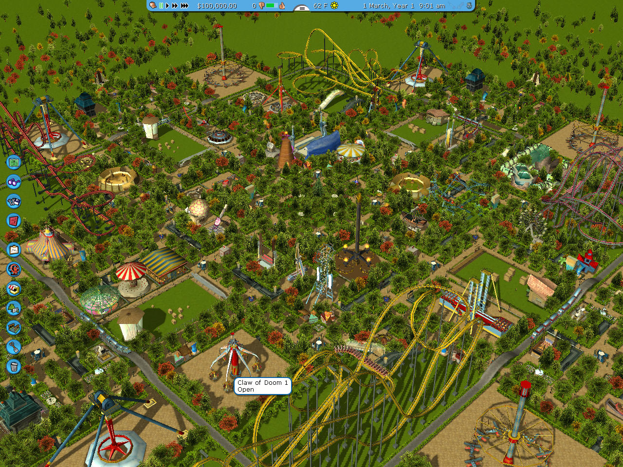 It took me years to create but I've finally finished my perfect Rollercoaster  Tycoon 2 park (download link inside) : r/rollercoasters